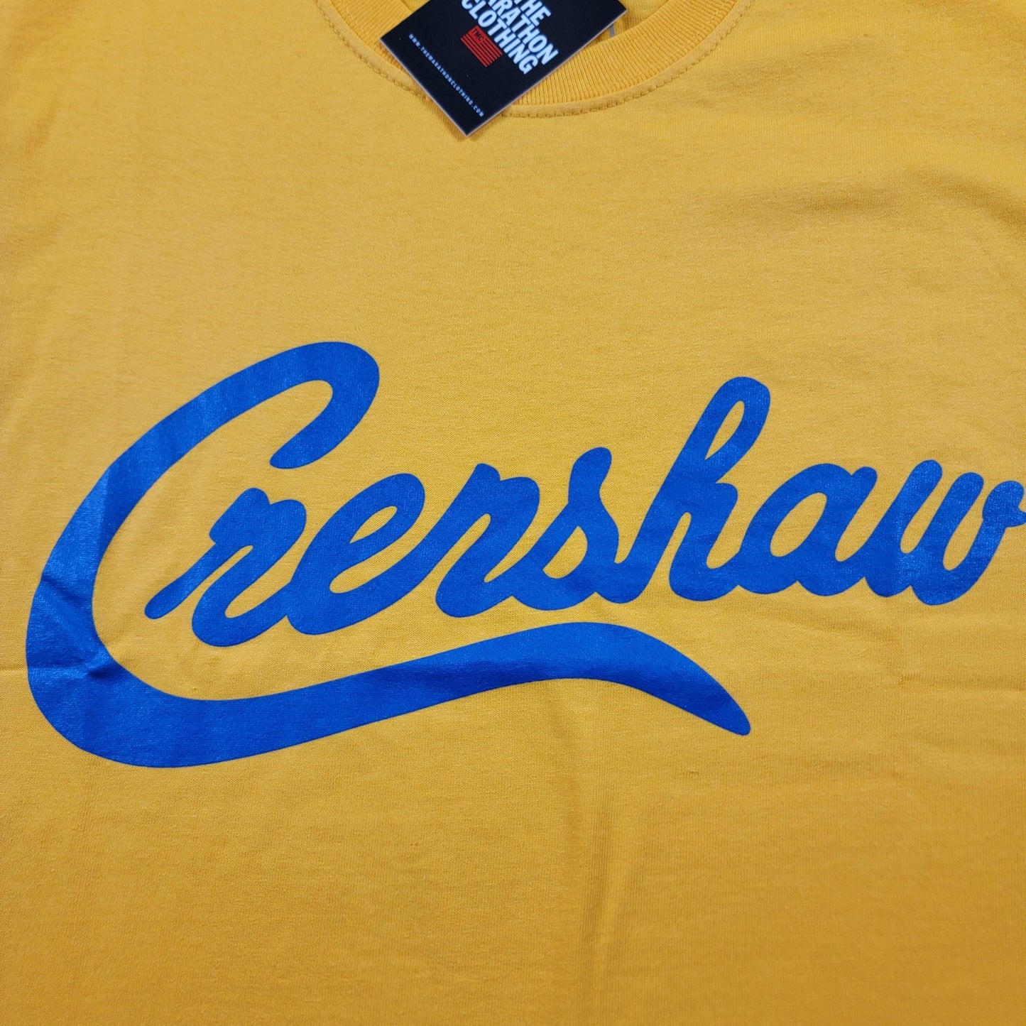 The Marathon Clothing Shirt Mens Small Yellow Crenshaw Graphic Tee Crewneck TMC3