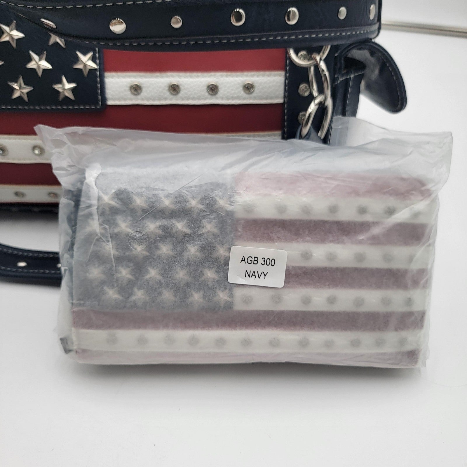 Montana West Purse Womens Shoulder Bag Studded Patriotic Handbag Wallet Set USA10