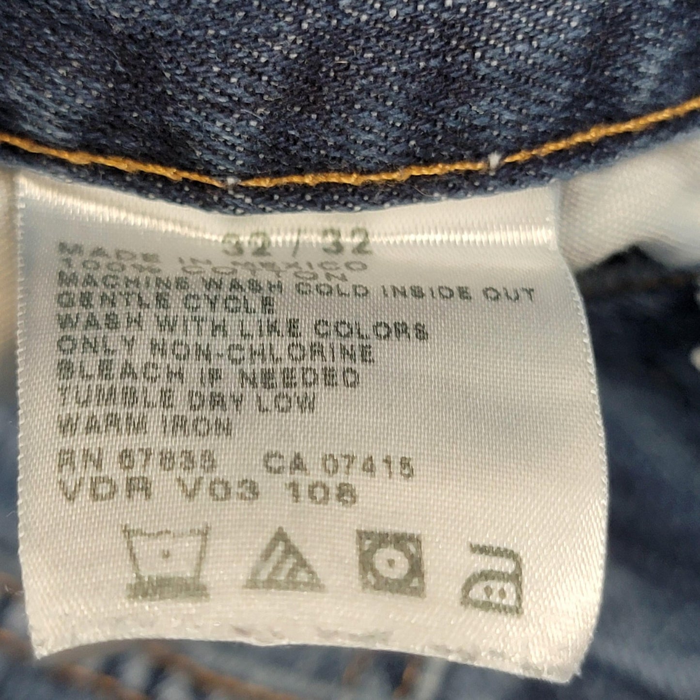 Nautica Jeans Mens 32x32 Blue Straight Fit Denim 5 Pocket Classic 1P3034M