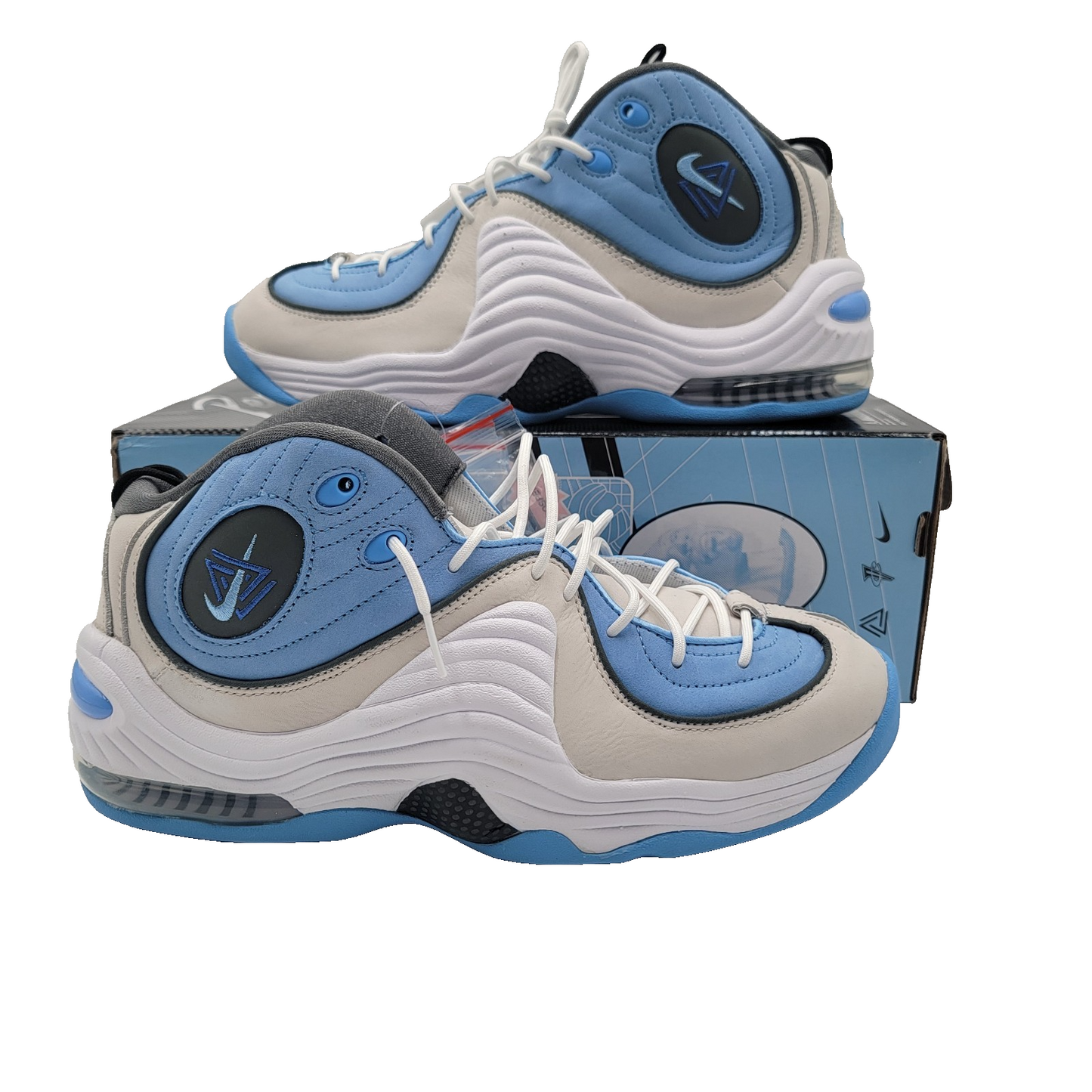 Nike x Social Status Air Penny 2 Men's Sz 10 Shoes White-Cobalt-Grey DM9132-1000