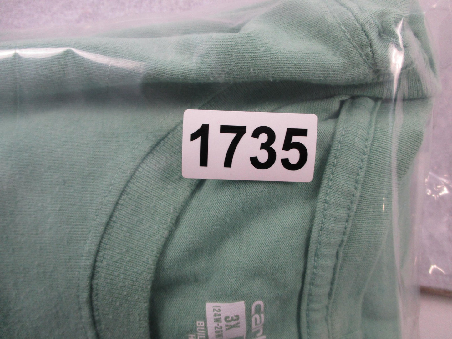 Carhartt Shirt Womens 3X Green Loose Fit Long Sleeve Logo Graphic Work Tee10