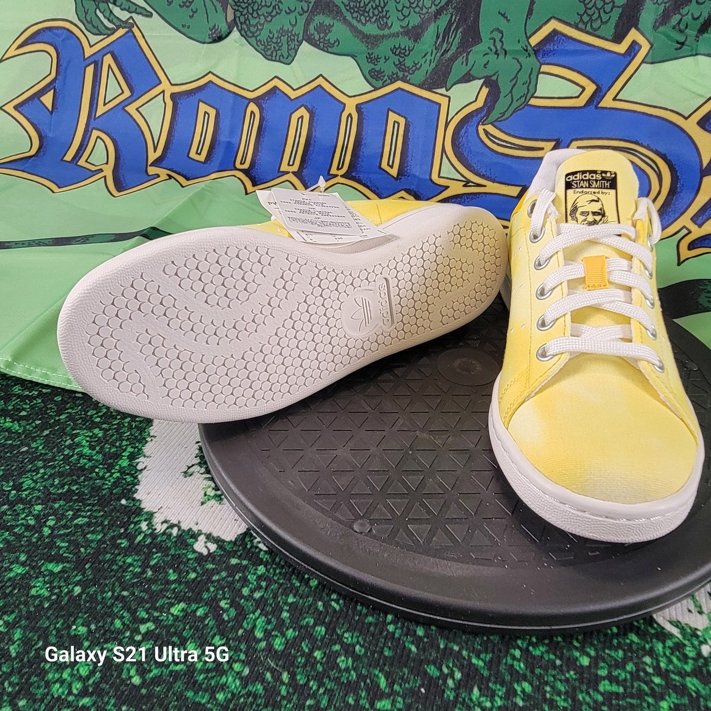 Adidas Pharrell Williams HU Stan Smith Men's Yellow/White Shoes Sz 57