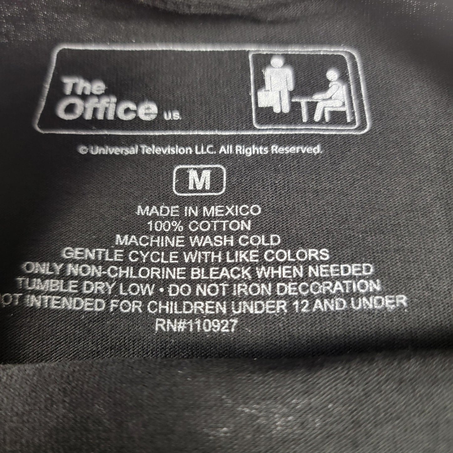 The Office Schrute Farms Tee Mens Med Black TV Show Graphic Bed & Breakfast 10312