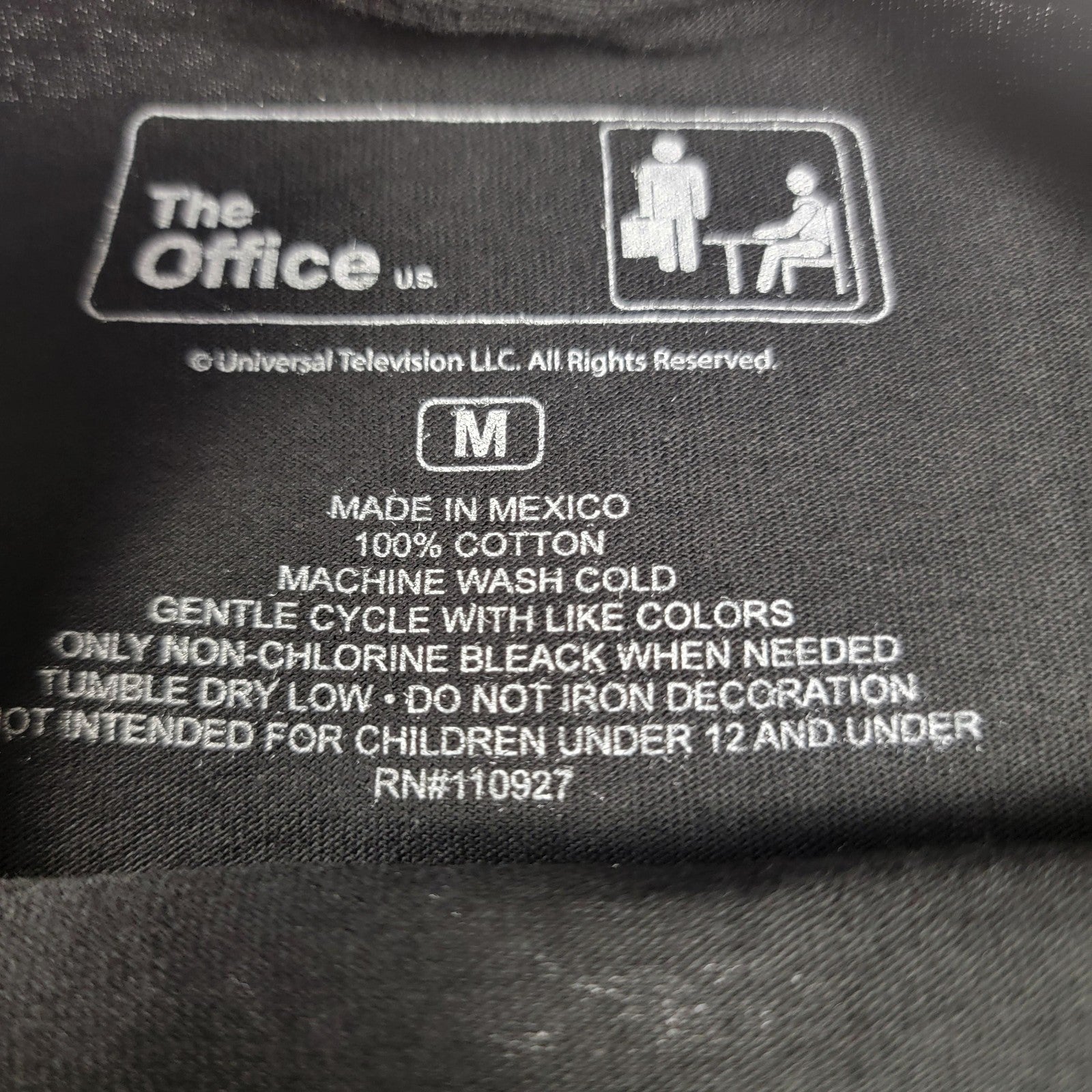The Office Schrute Farms Tee Mens Med Black TV Show Graphic Bed & Breakfast 10312