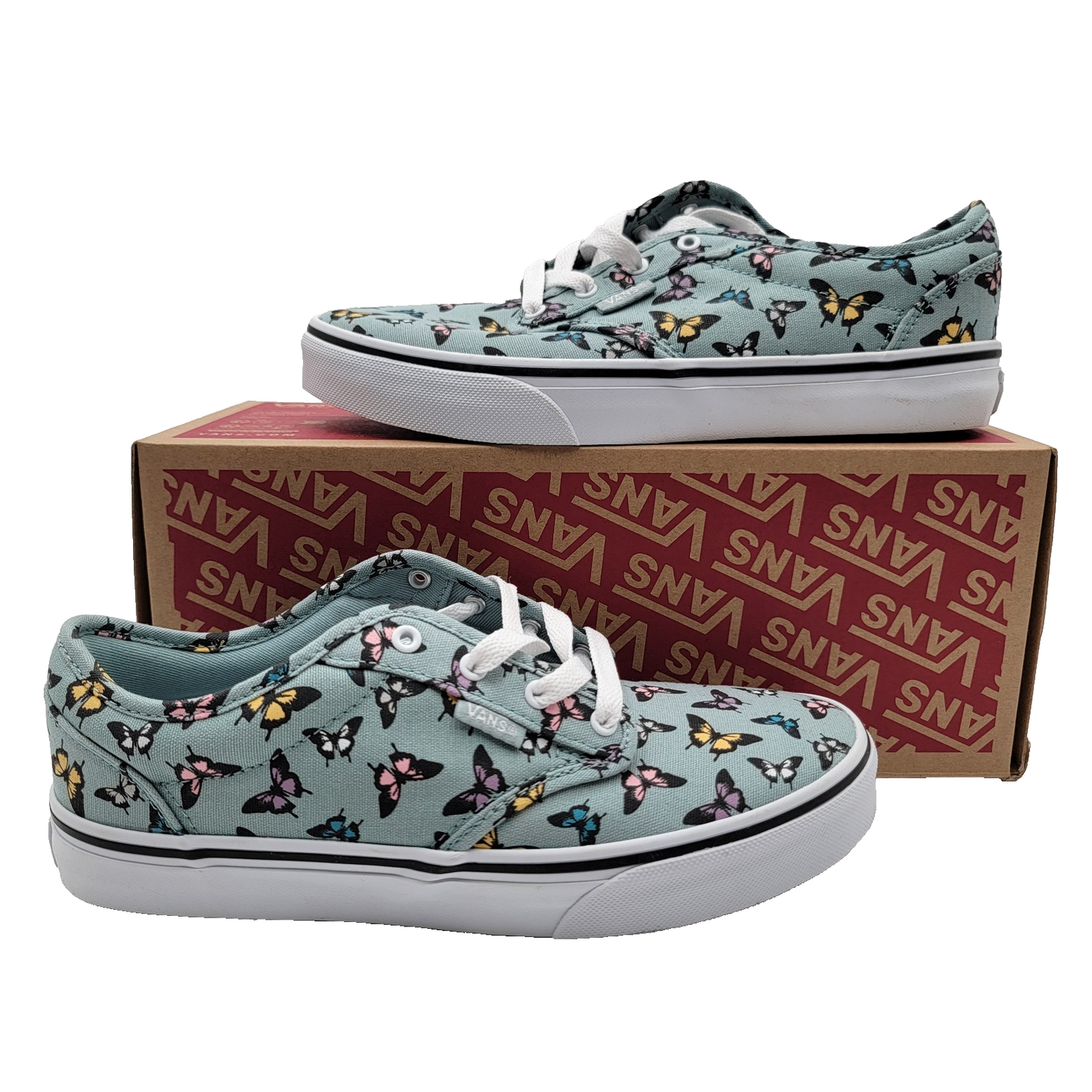 Vans Premium Atwood Lace Up Sneakers Missy Sz 5 VN000CM9M8I Butterfly Pattern0