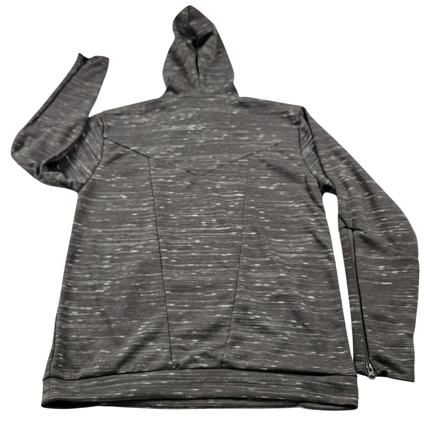 Royal Blue Long Sleeve Hoodie Mens Medium Gray Athletic Pullover Streetwear 7031