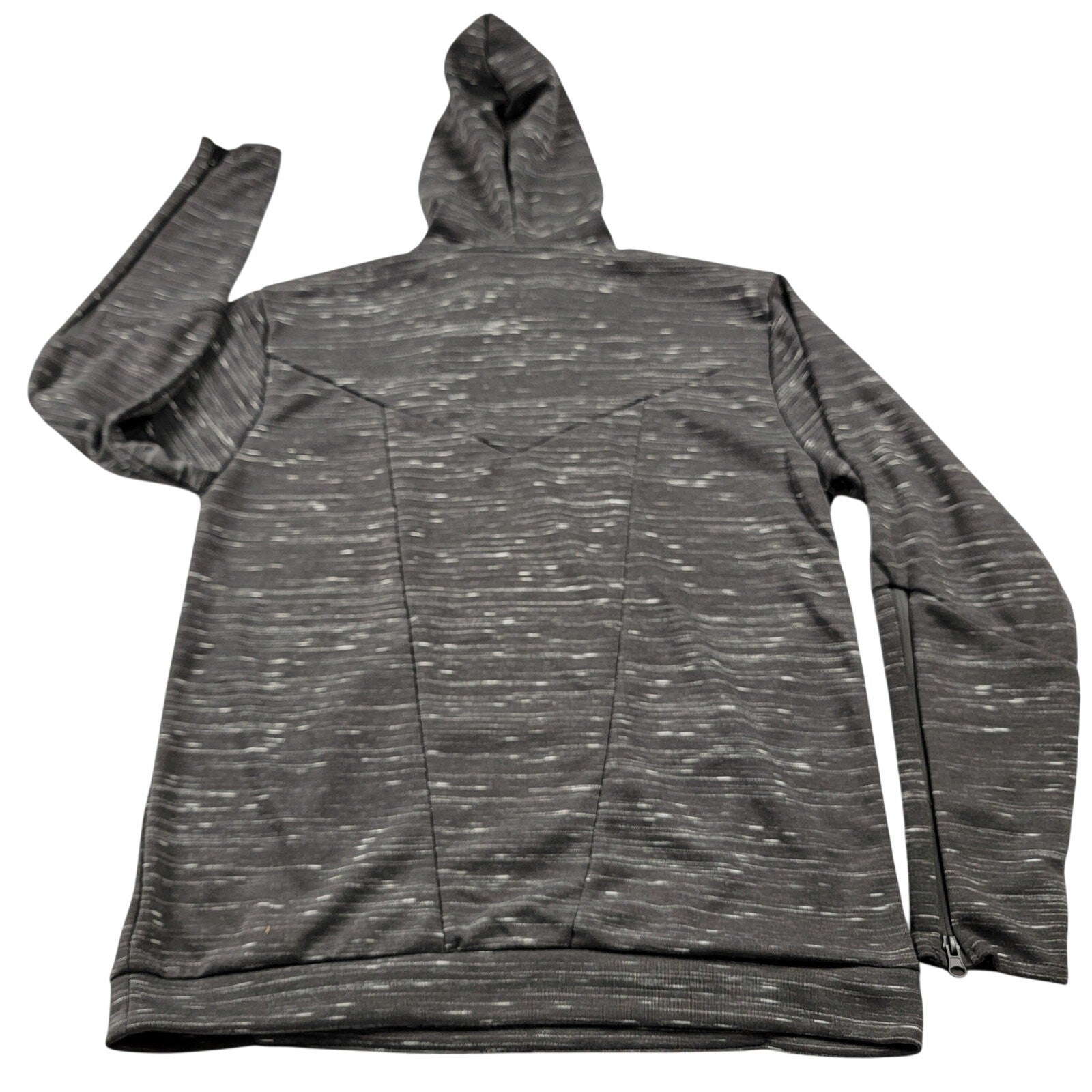 Royal Blue Long Sleeve Hoodie Mens Medium Gray Athletic Pullover Streetwear 7031