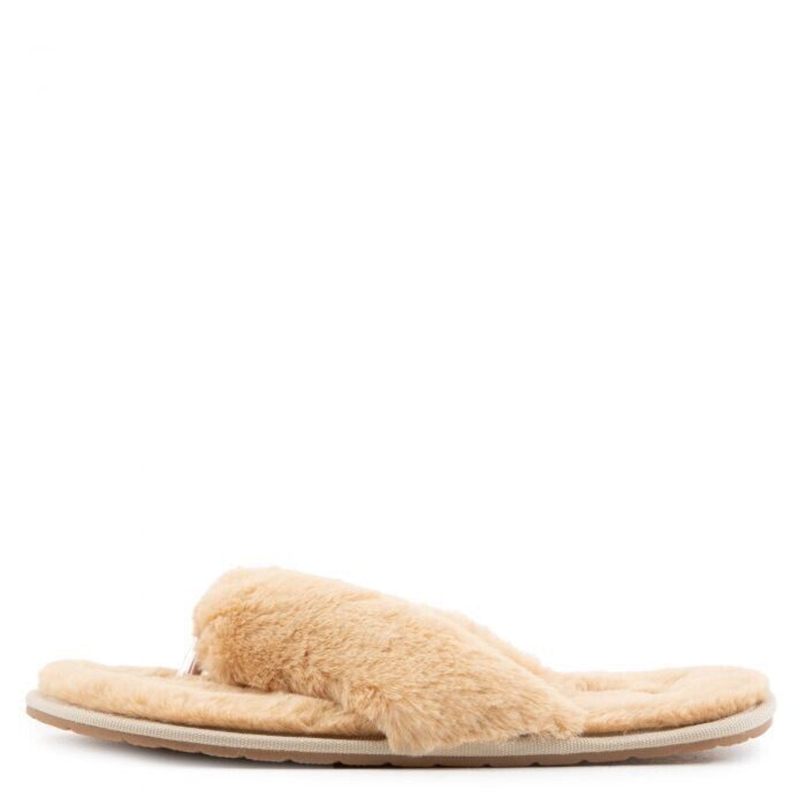 CAPE ROBBIN ComfortShi Fur Sandals Women – Nude Size 6W New in Box1
