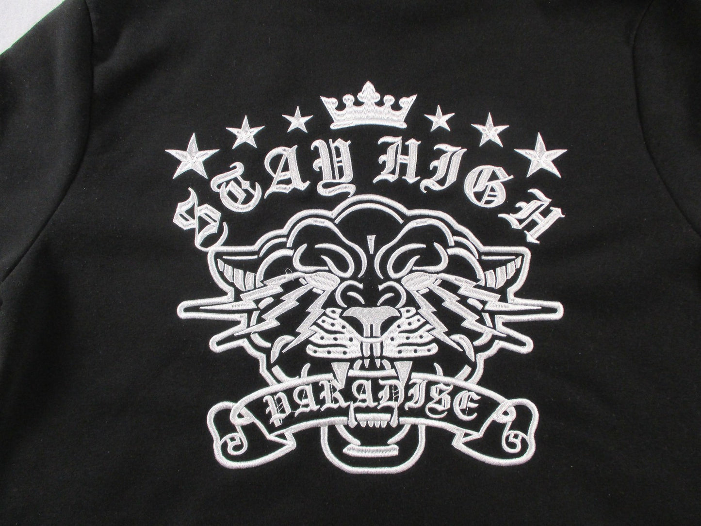 Rebel Minds Hoodie Mens XL Black Pullover Fleece Sweatshirt Stay High Paradise13
