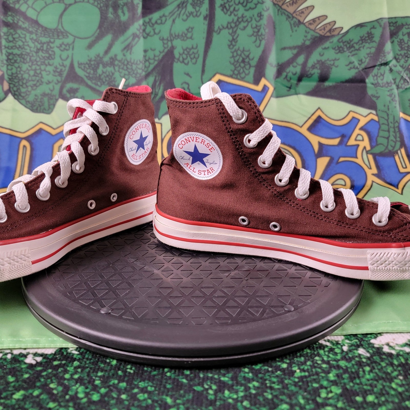 Converse Chuck Taylor All Star High Top Brown Red Men’s 8 Preowned