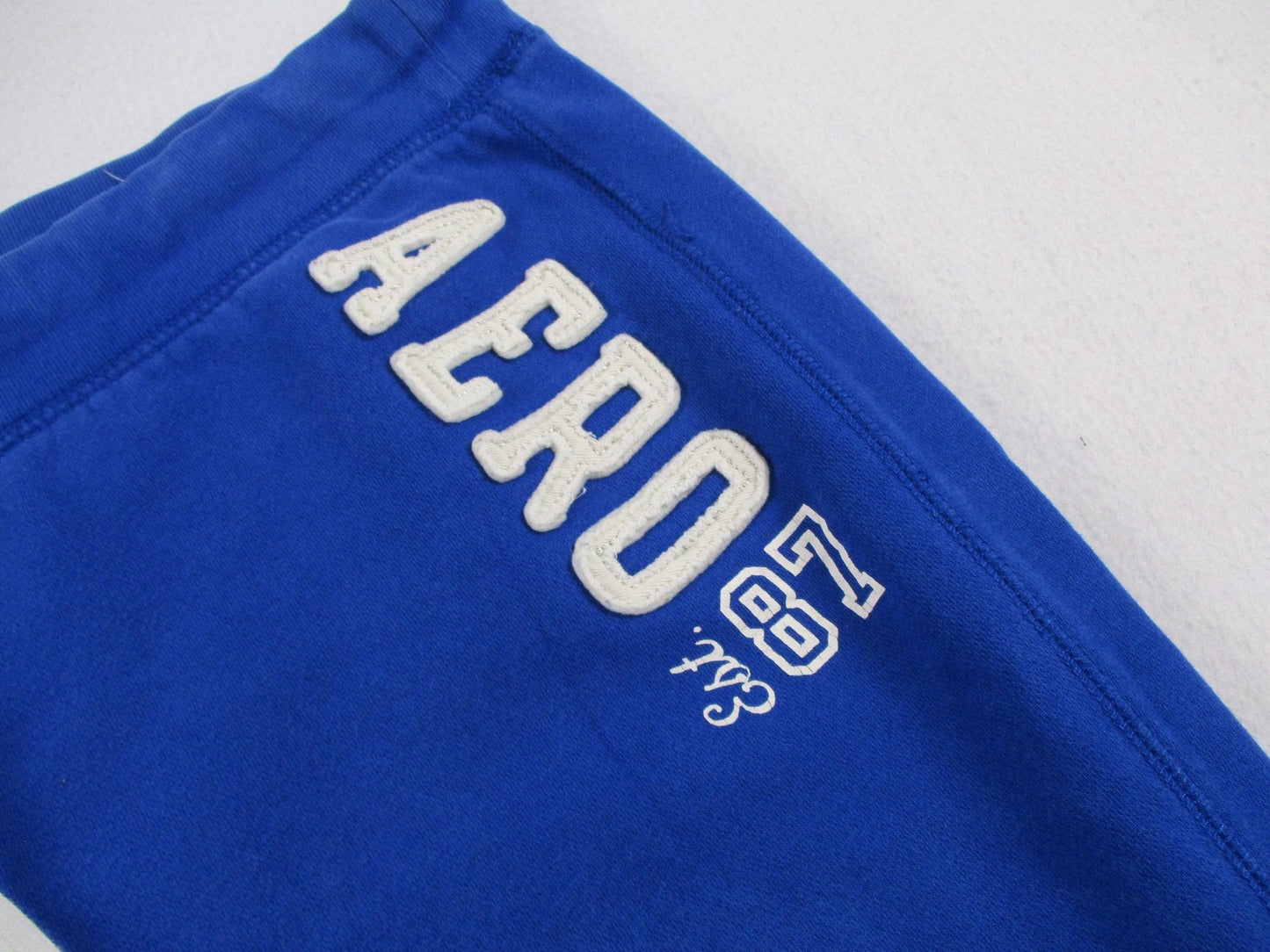 Aeropostale Sweatpants Womens XL Blue Fleece NY AERO 87 Jogger Pants 17239