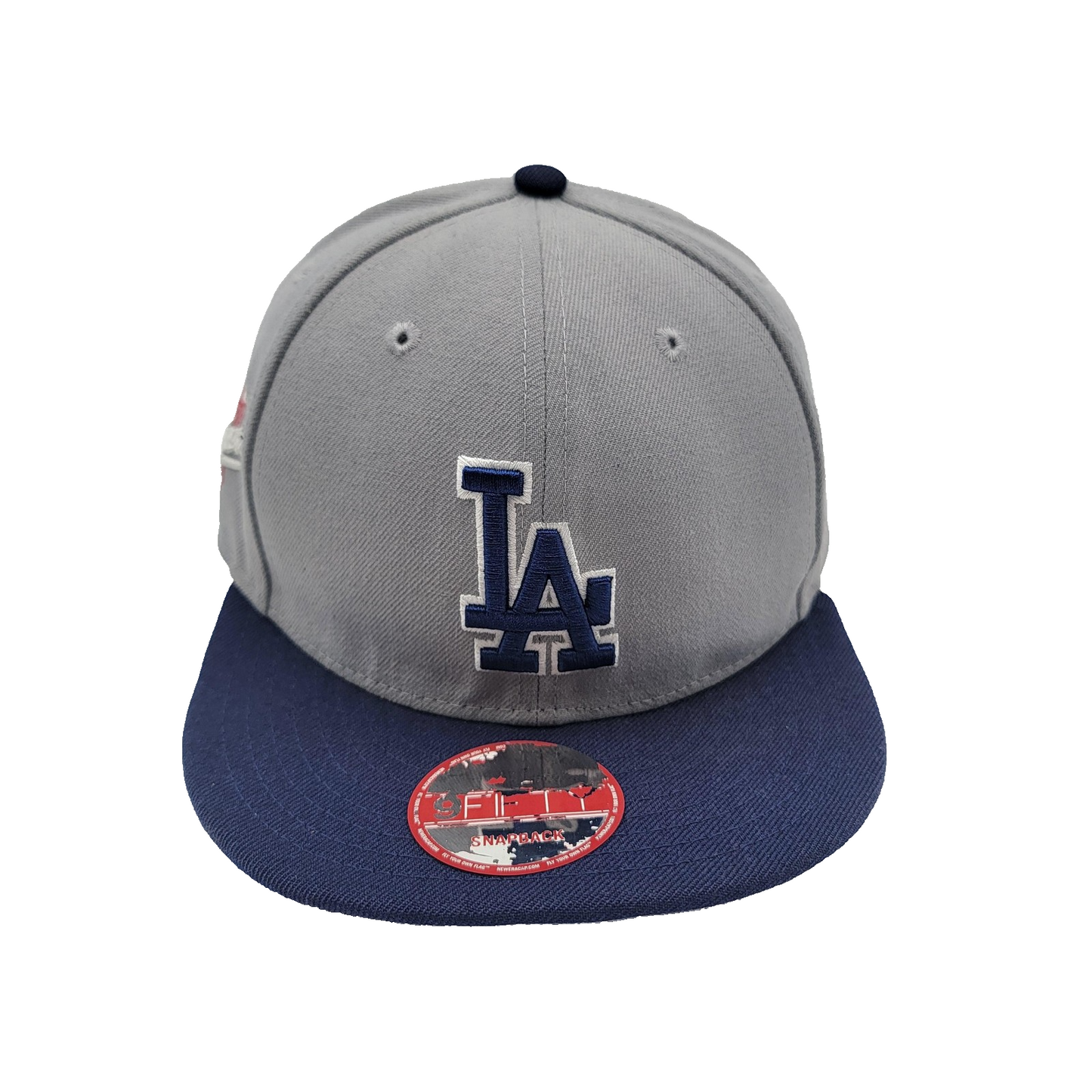 Los Angeles Dodgers Hat Cap Snap Back Gray Blue MLB Baseball Mens New Era0
