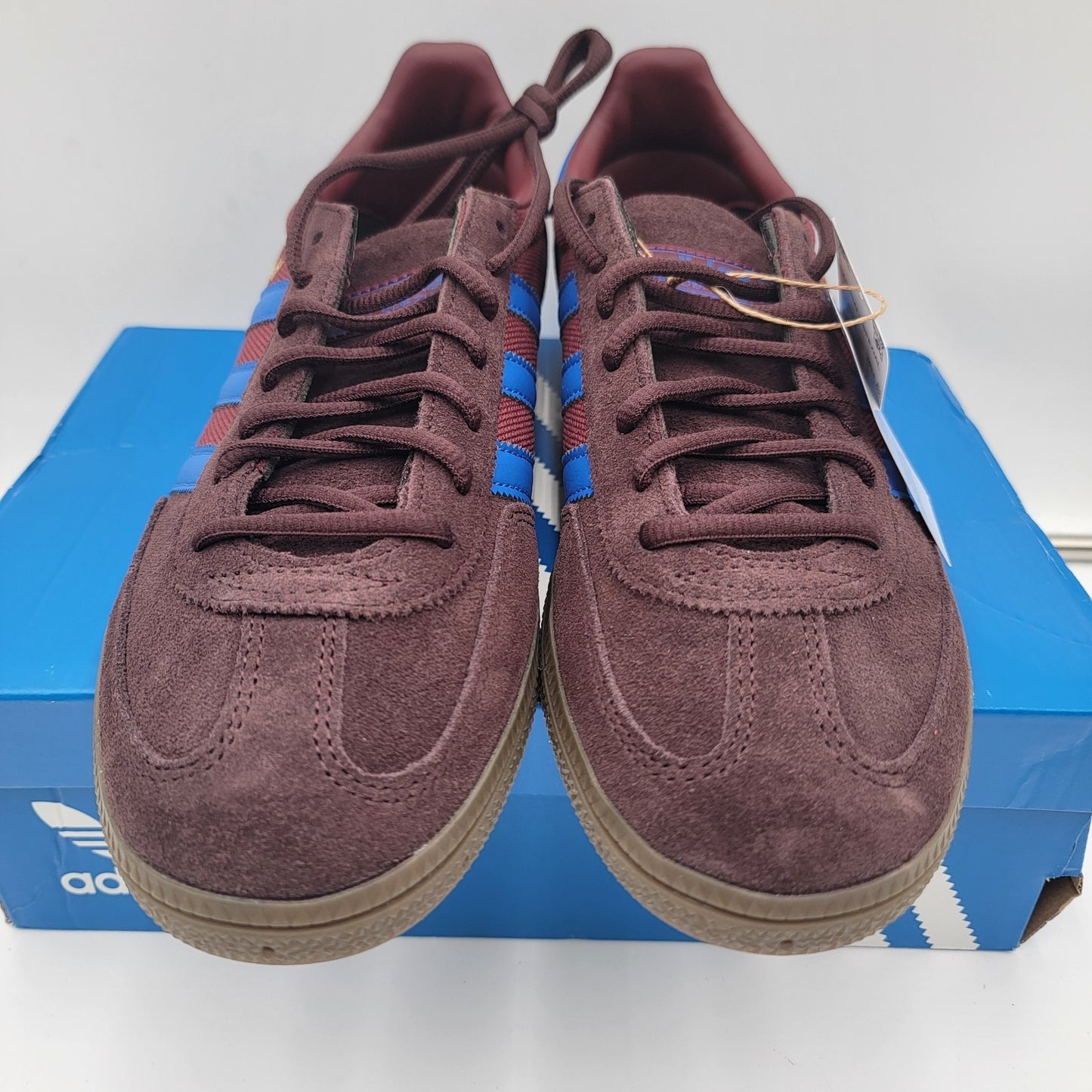 Adidas Handball Spezial Mens Shoes Size 9, Color: Burgundy/Royal Blue UF95302