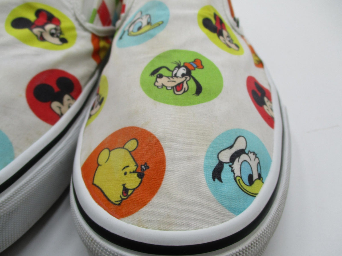 Vans Disney Classic Slip-On Shoes Mens Size 11 Multicolor Mickey Cartoon 7213563