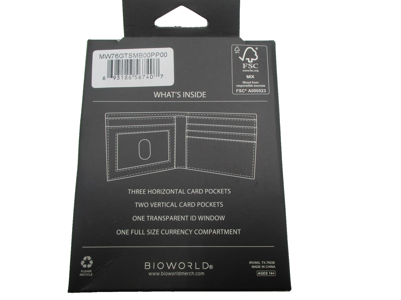 Super Mario Wallet Mens Red Blue Bifold ID Window Card Slots Bioworld Nintendo2