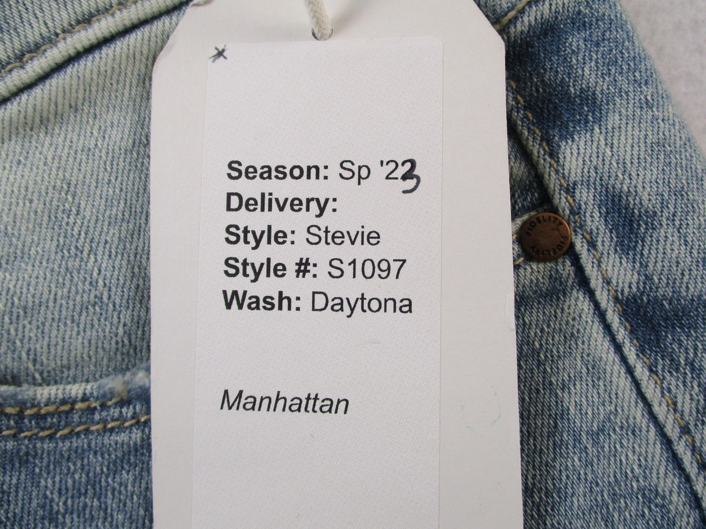 Fidelity Stevie Jeans Womens 26 Blue Slim Straight Slit Hem Daytona Wash 14487