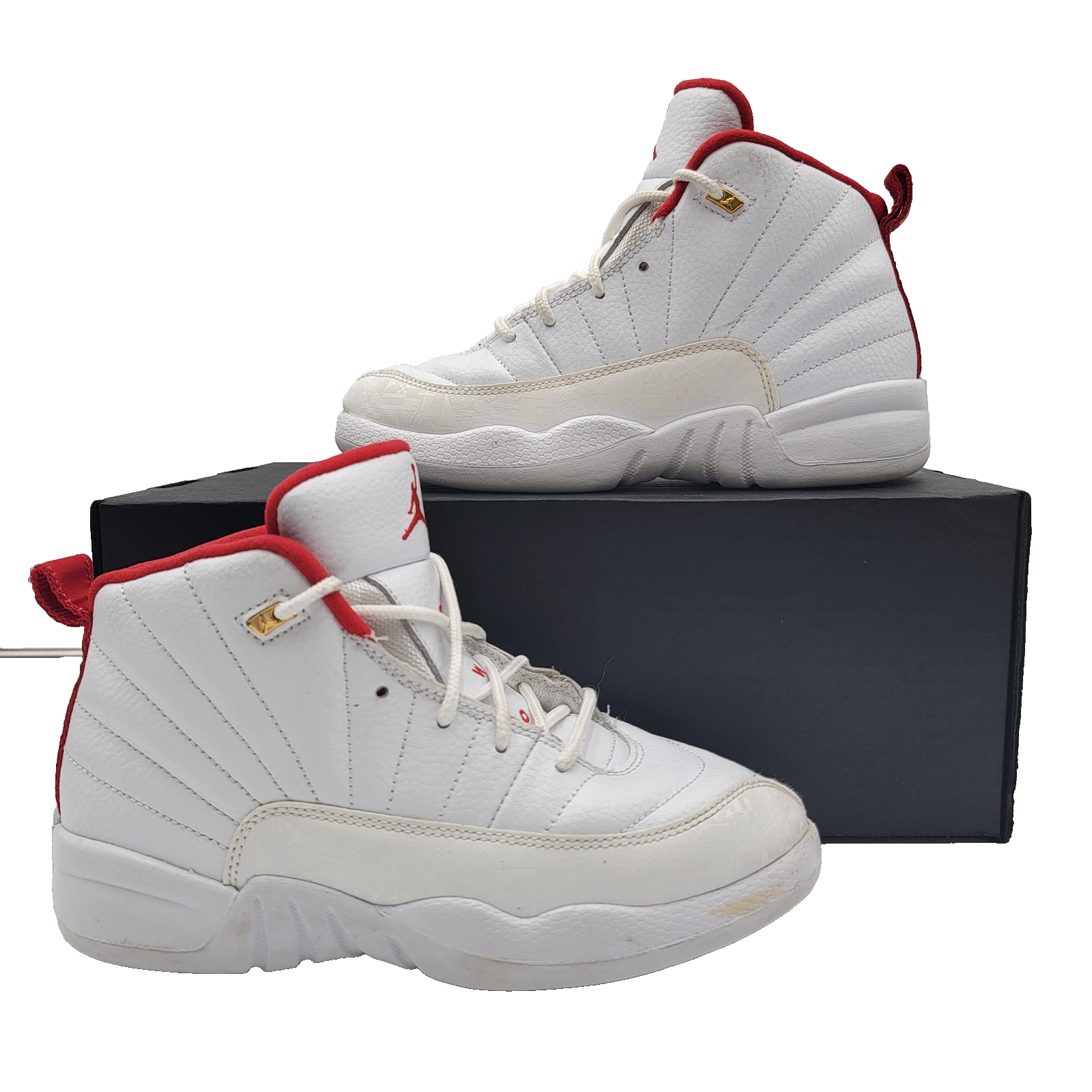 Air Jordan 12 FIBA Shoes Youth Sz 3Y Retro Basketball White/Red 151186-107