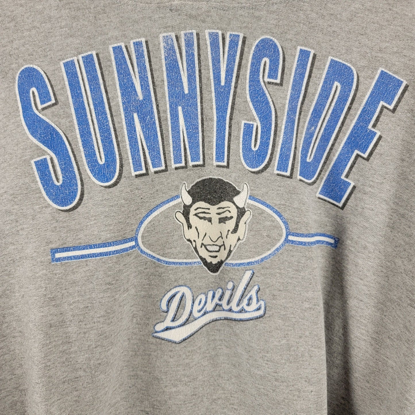 Classic Tucson AZ Sunnyside HS Blue Devils Gray Hoodie  XL