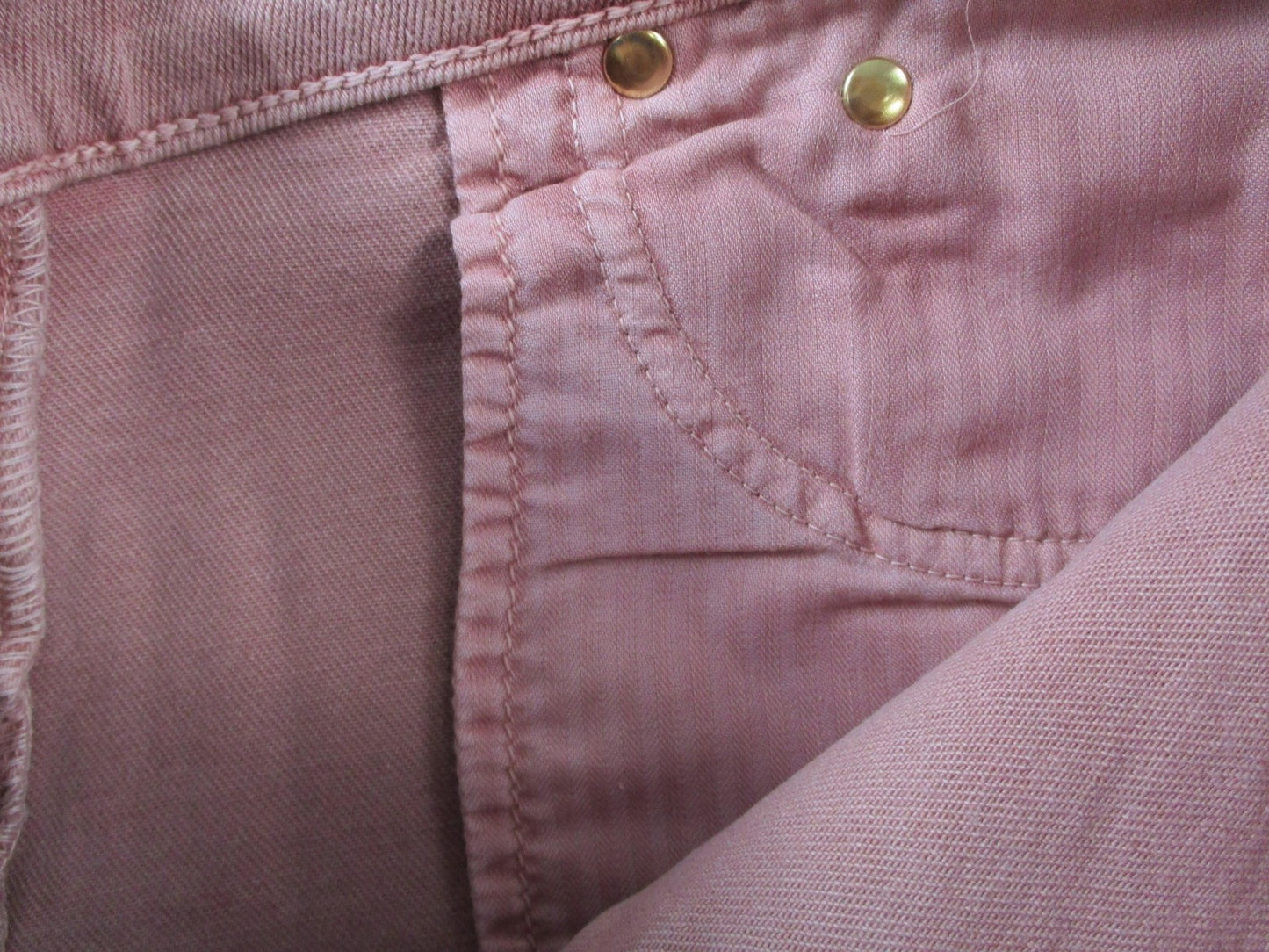 Modern American Delamo Jeans Womens 26 Pink Wide Leg Sherbet Wash Denim