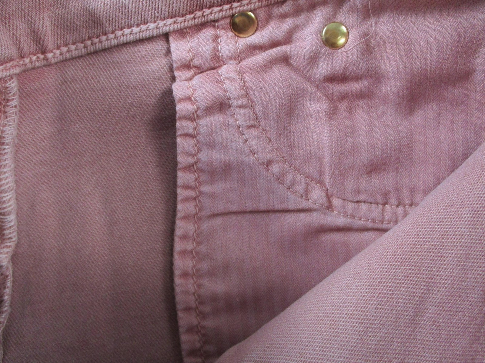 Modern American Delamo Jeans Womens 26 Pink Wide Leg Sherbet Wash Denim