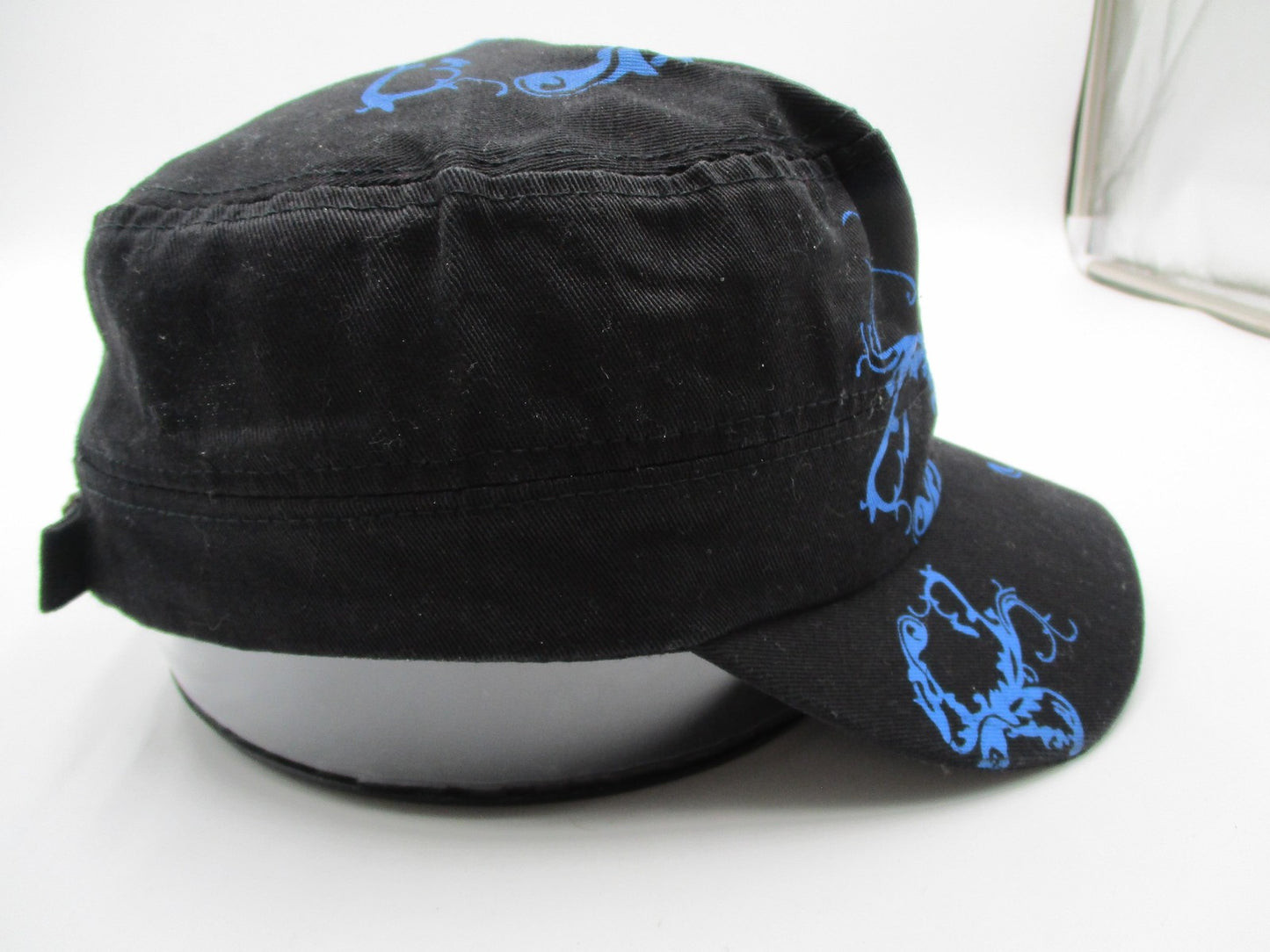 Cross Shield Hat Cap Army Strap Back Mens One Size Black Blue Graphic Studs Y2K5