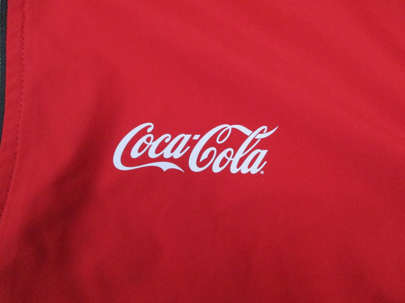 CocaCola Jacket Mens Small Red Full Zip Lightweight Trimark Logo