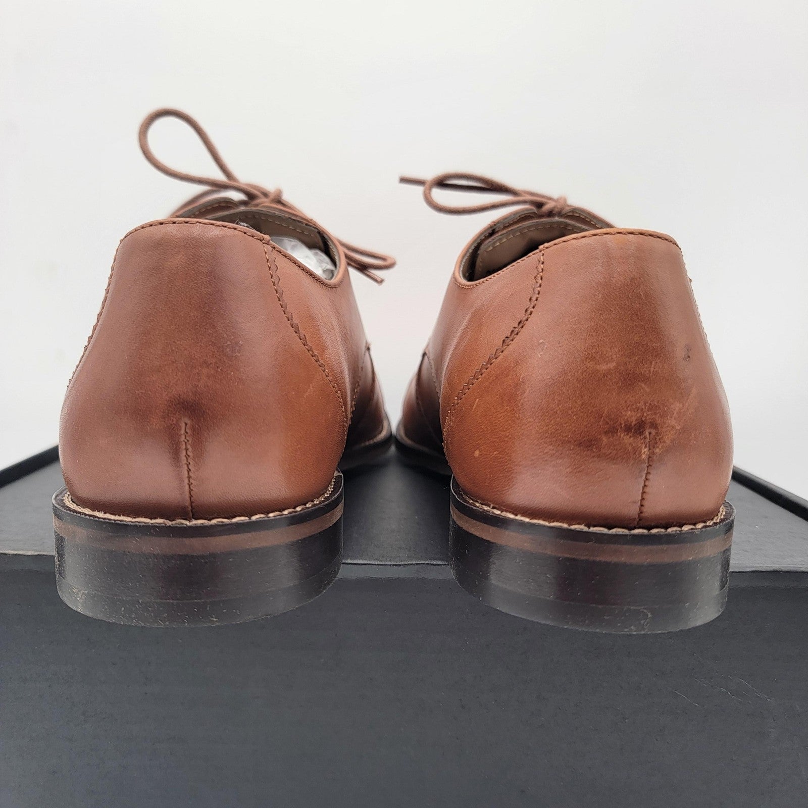 Florsheim Mens Size 11 D Brown Leather Oxford Dress Cap Toe Lace Up 11738
