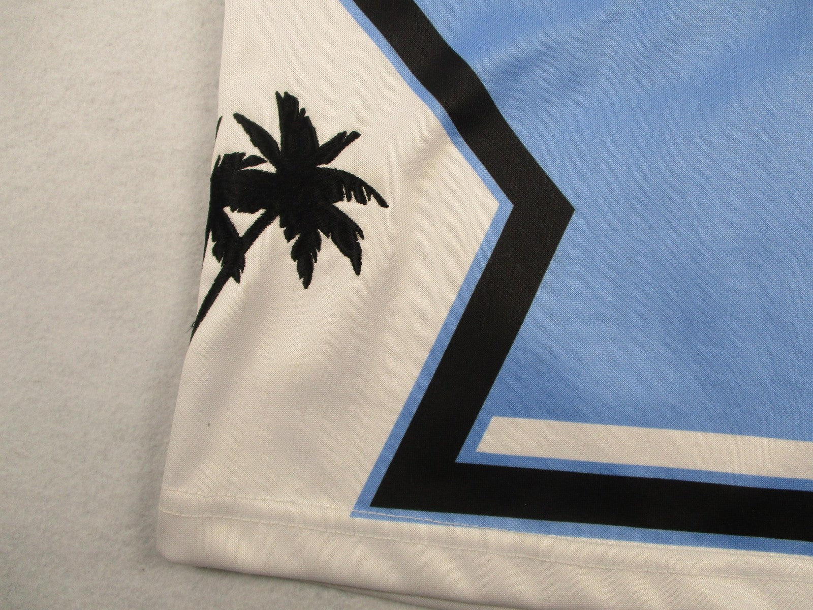 Grind Til We Rich Shorts Mens Small Blue Palm Tree Athletic Drawstring Gym 12294