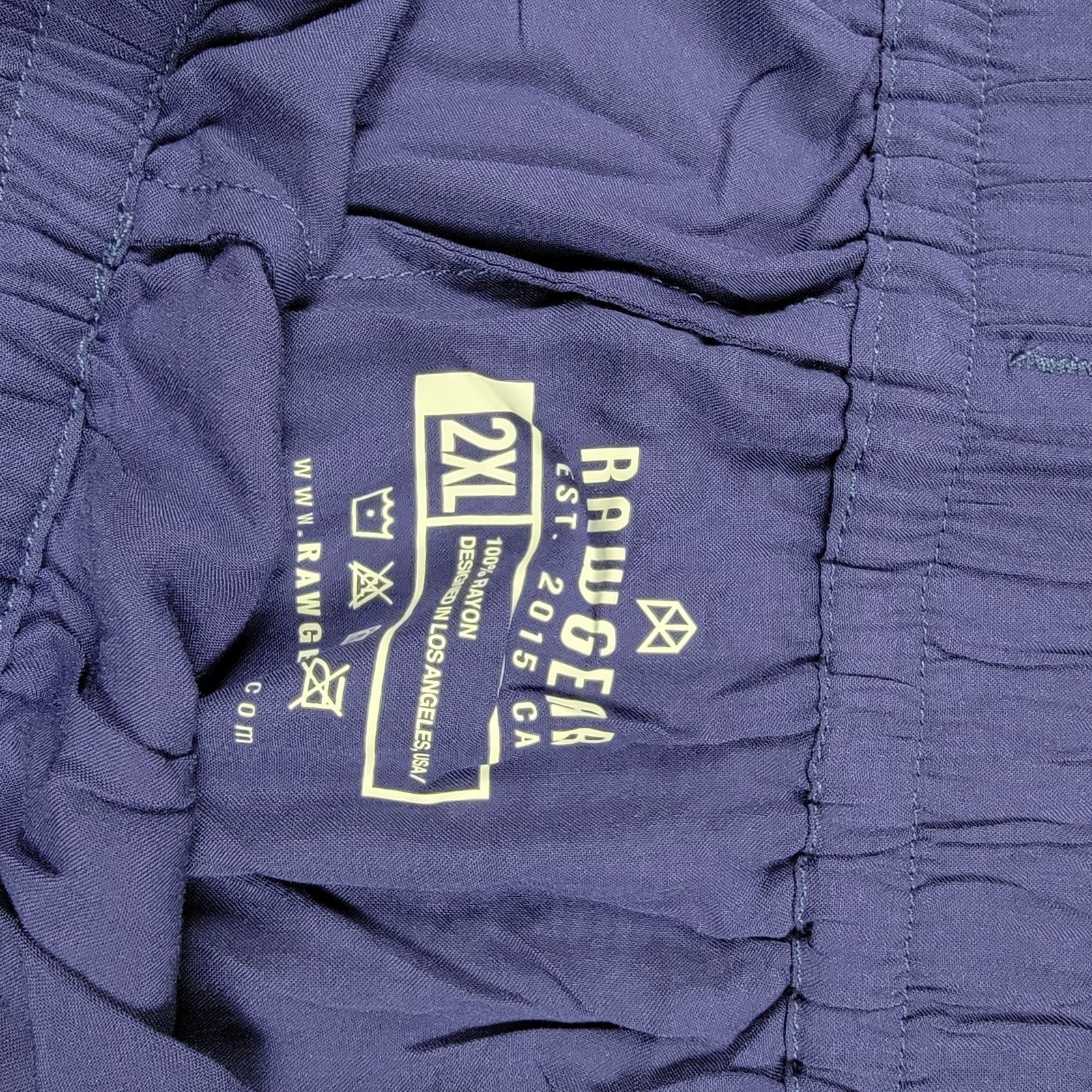 Raw Gear Sleep Set 2pc Henley Top + Pant Mens 2XL Navy Rayon NWT 6978