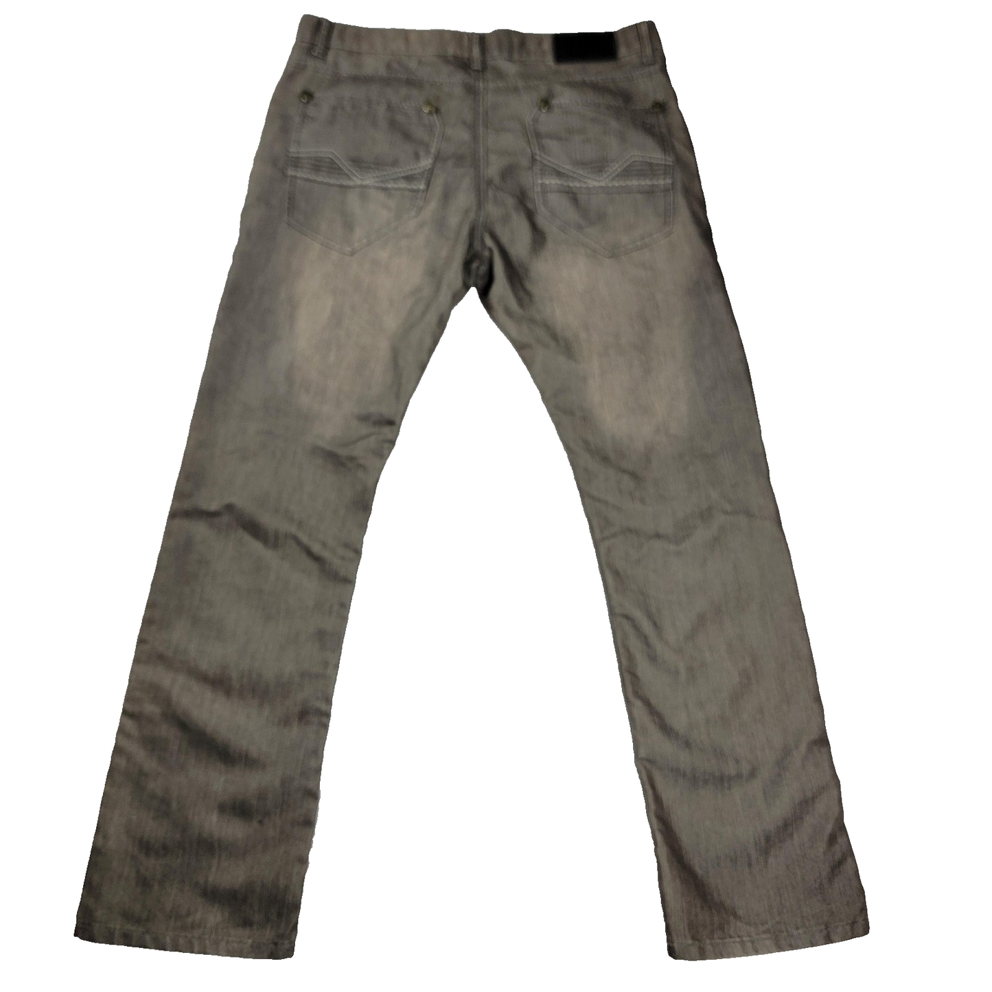 Blue Rag Jeans Mens 36x32 Gray Straight Leg Denim Pants Contrast Stitching