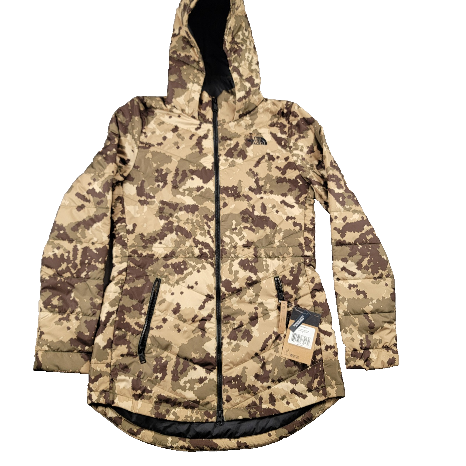 The North Face Women’s Tamburello Parka Digi Camo S Insulated Hooded Coat