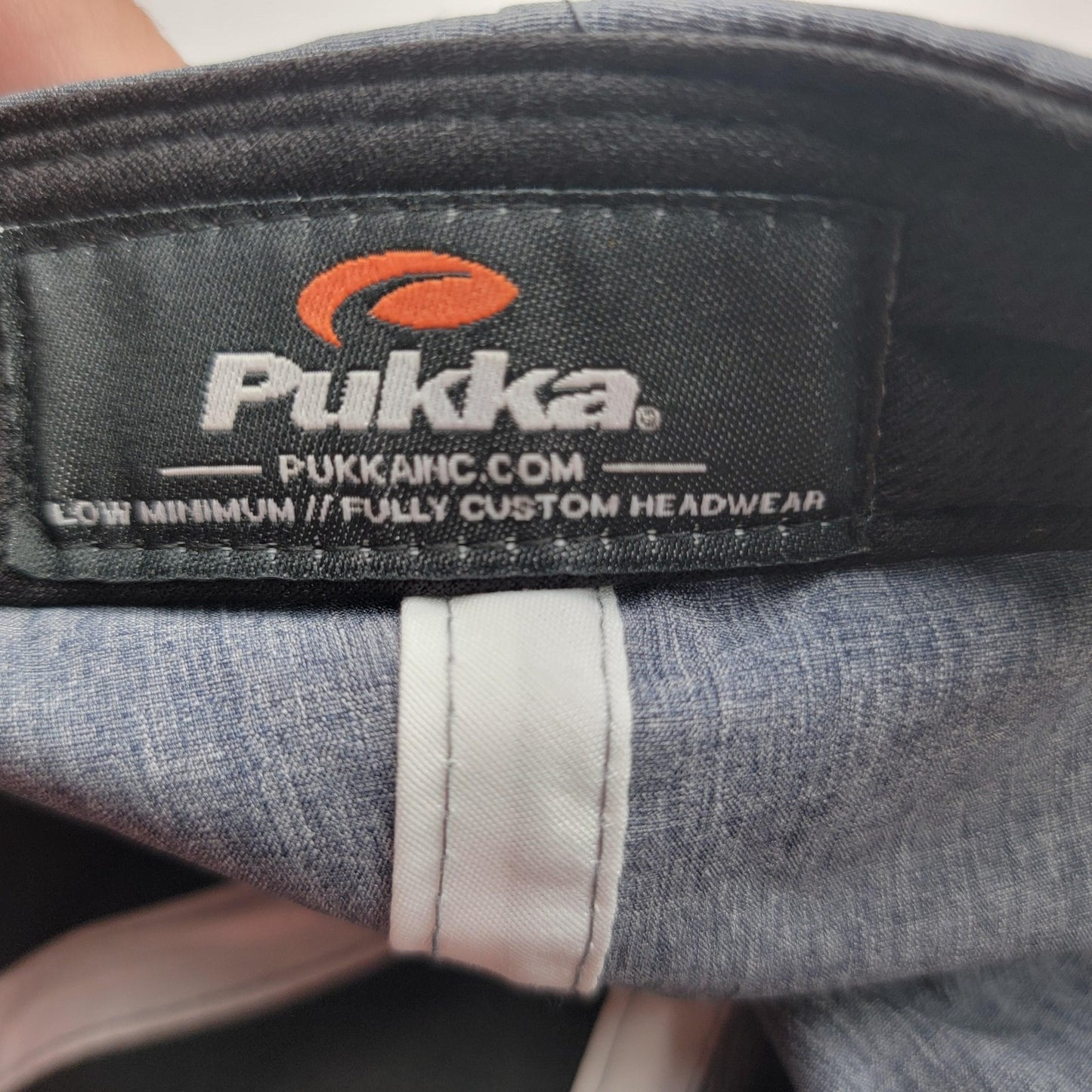 Pukka Hat Cap Strap Back Gray Heather Embroidered PG Logo Golf Athletic Mens5