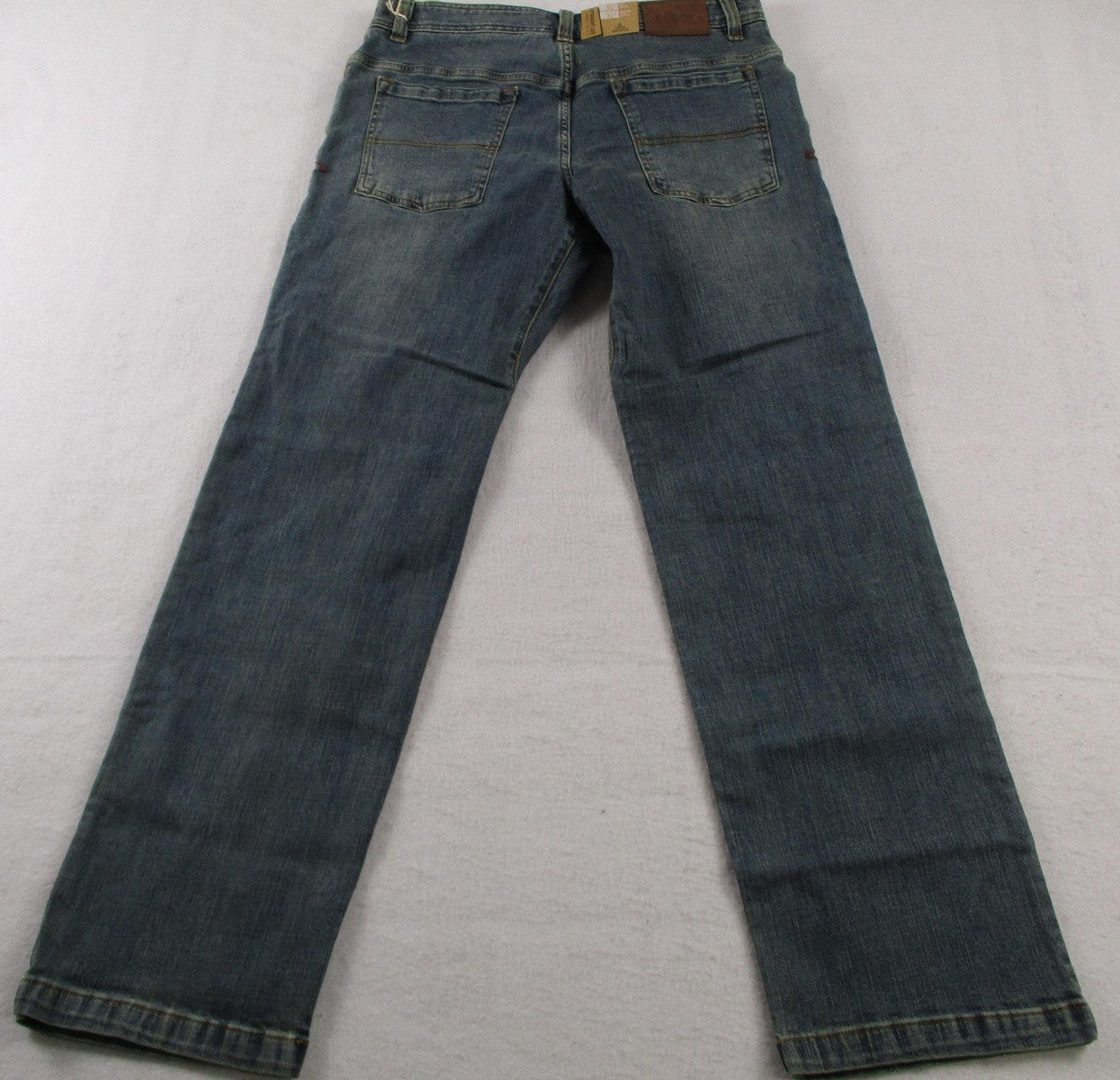 PrAna Axiom Jeans Mens 32x32 Blue Antique Stone Wash Straight Stretch Denim1