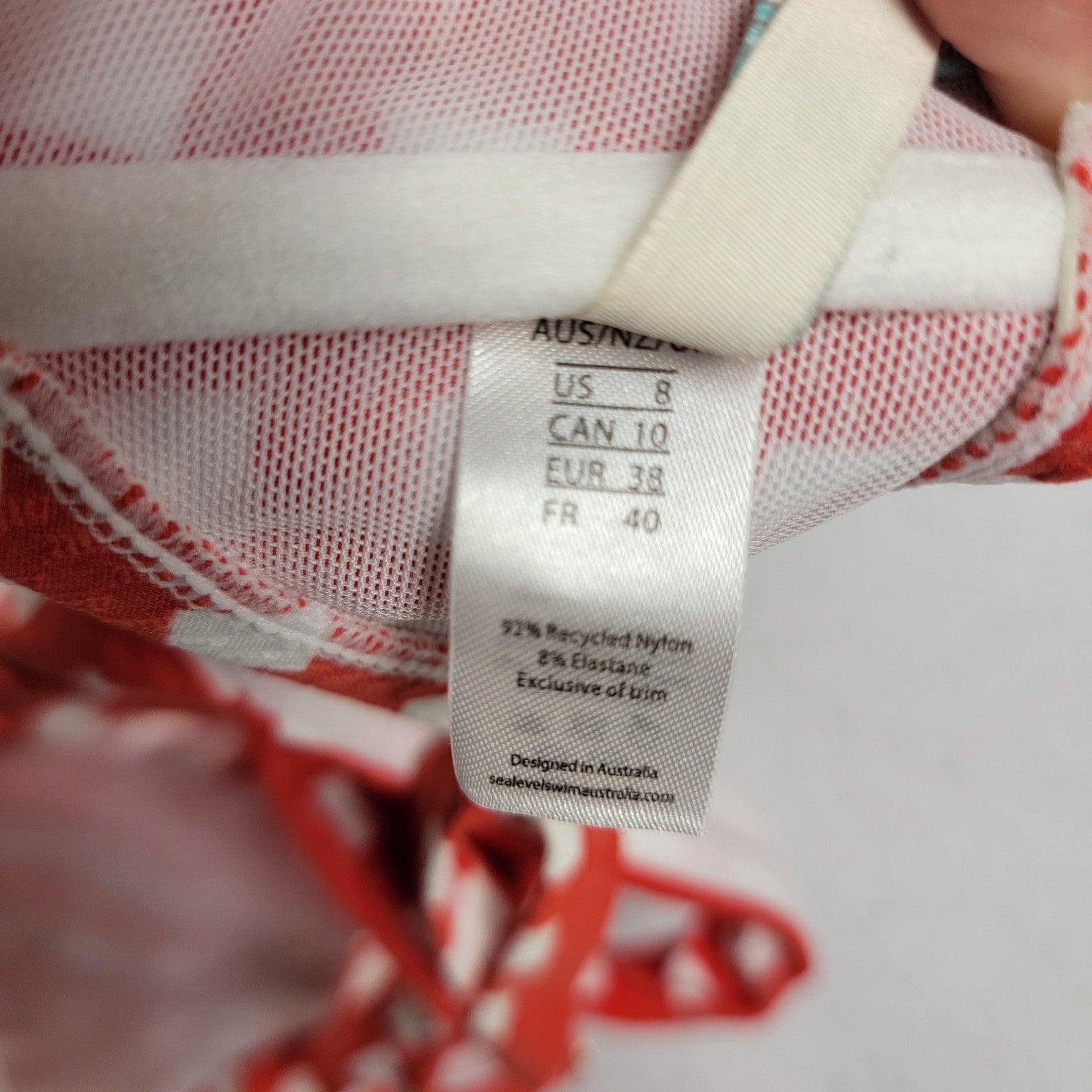 Sea Level Swim Le Damier Bra Bikini Top Womens US 8 DD/E Underwire Australia2