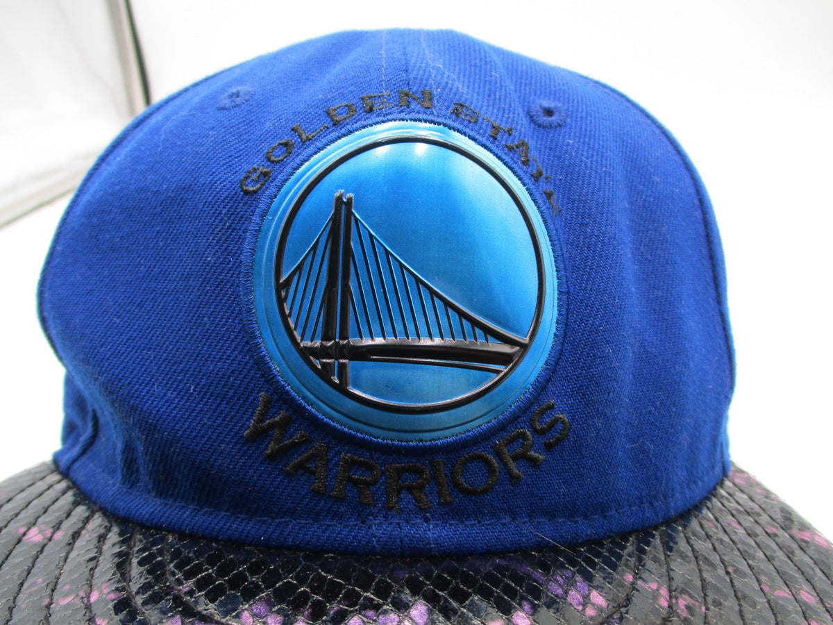Golden State Warriors Hat Cap Strap Back One Size Blue Black NBA Mens New Era3