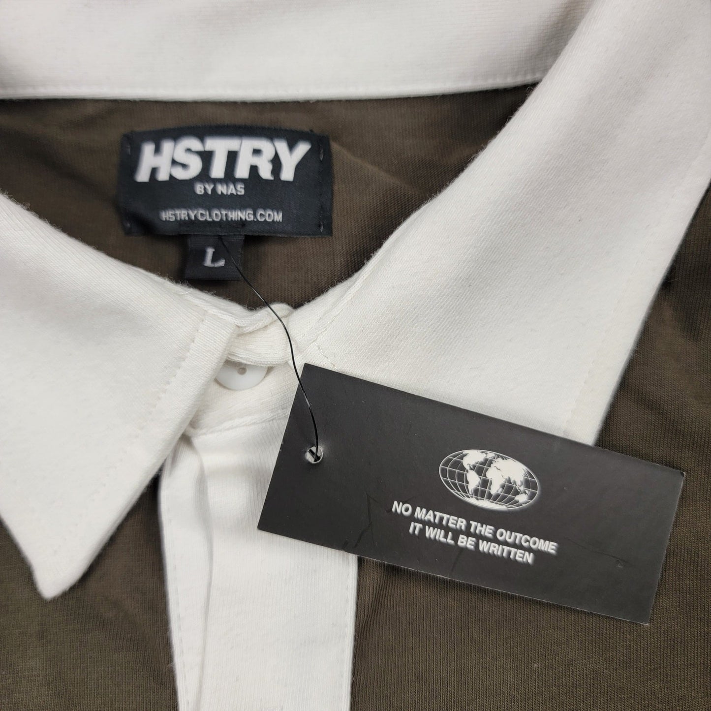 Hstry by NAS Hstry 94 Rugby Shirt Green/Blue Mens Sz L (737-738)1