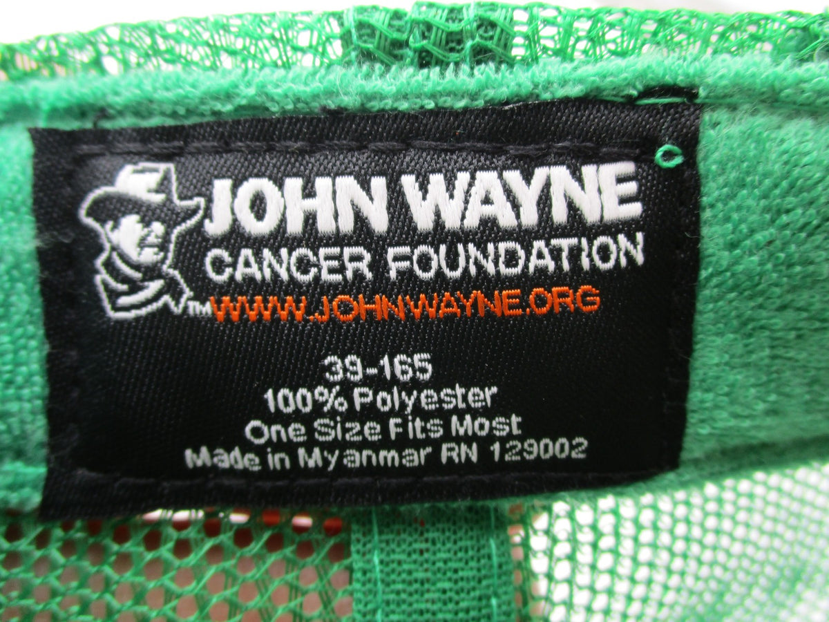 John Wayne Cancer Foundation Hat Cap Snap Back Mens OSFM Green Block The Blaze10