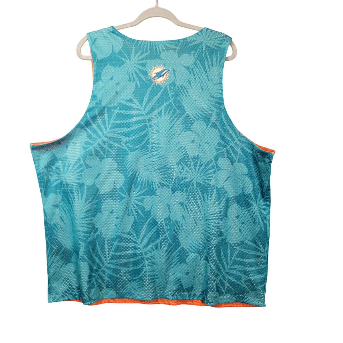 Miami Dolphins NFL Reversible Mesh Tank Top Mens 2XL Teal Orange1