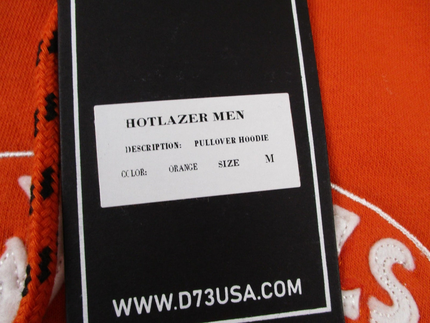 D73 Hot Wheels Hoodie Men Medium Orange Pullover Kangaroo Pocket Graphic 1295964