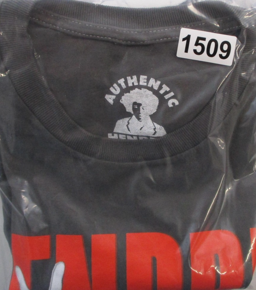 Authentic Hendrix Shirt Men Medium Gray Photo Graphic Rock Music Tee Guitar 15097