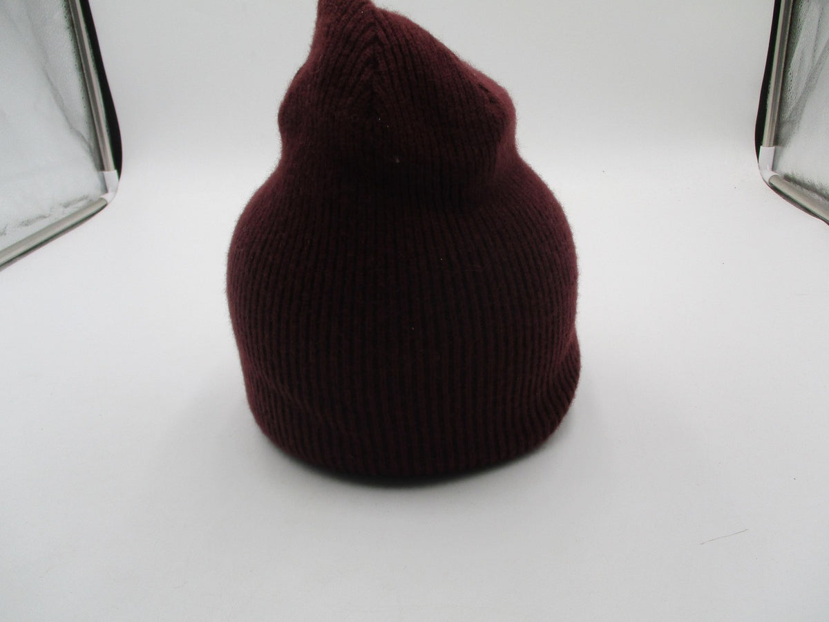 All Saints Red Hat Cap Beanie Knit Men One Size Ribbed Solid Winter Stretch Warm2