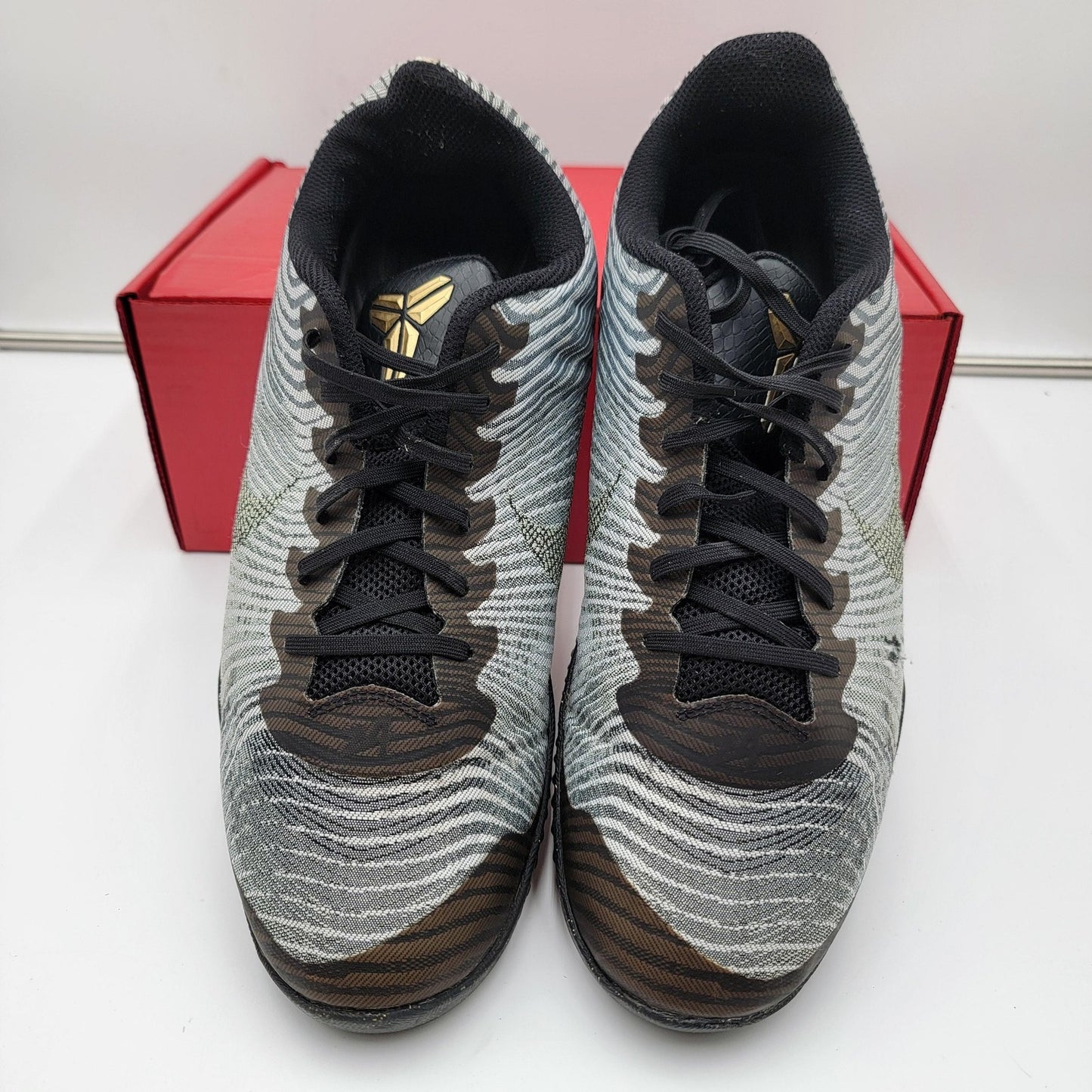 Nike Kobe 11 Elite Low Shoes Men Sz 12 Black Wht Gold 818952005 Basketball