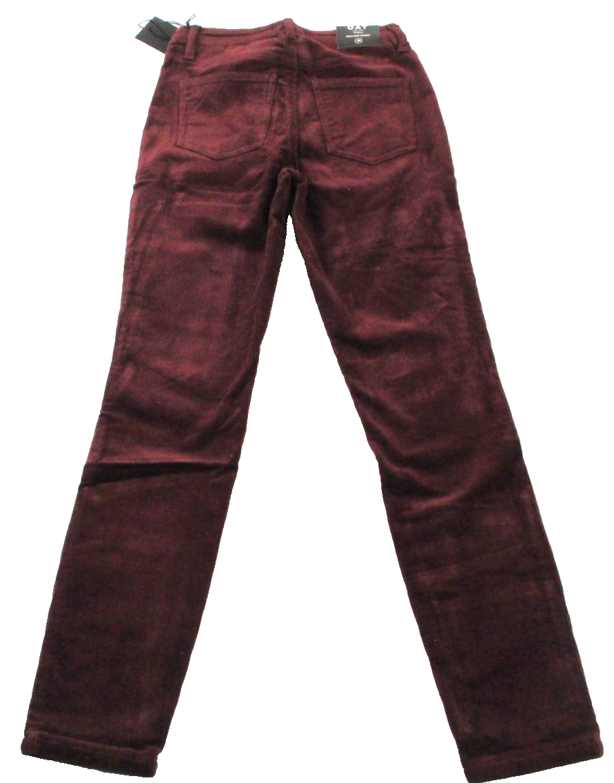 OAT New York HighRise Skinny Jeans Womens 26 Red Corduroy Stretch Fall 14431