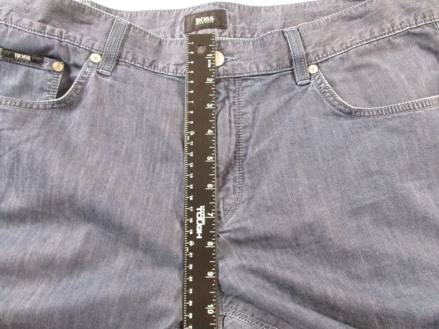 Hugo Boss Jeans Mens 38x30 Blue Maine1 Rinse Stretch Straight Leg Denim 14349