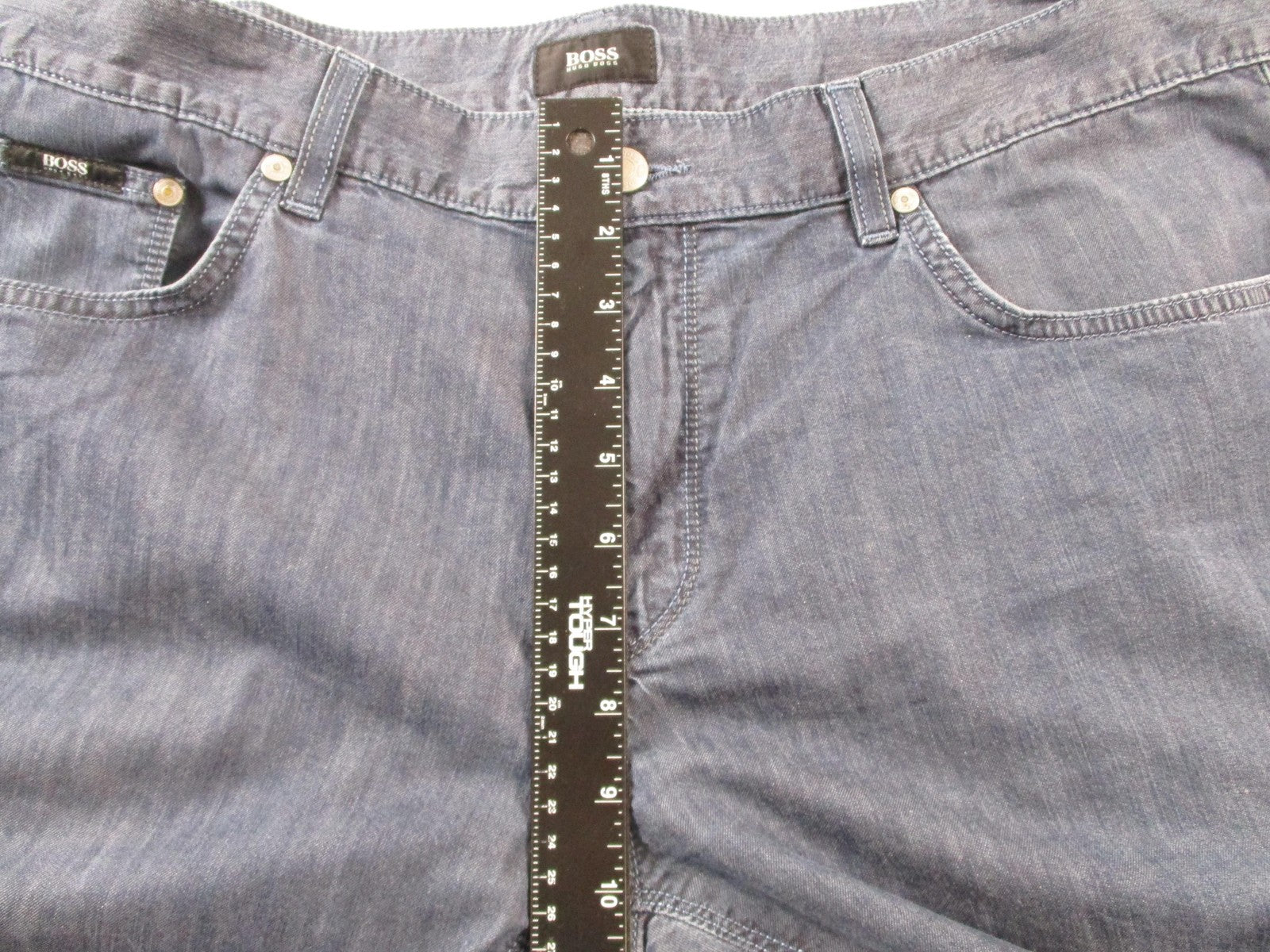 Hugo Boss Jeans Mens 38x30 Blue Maine1 Rinse Stretch Straight Leg Denim 14349