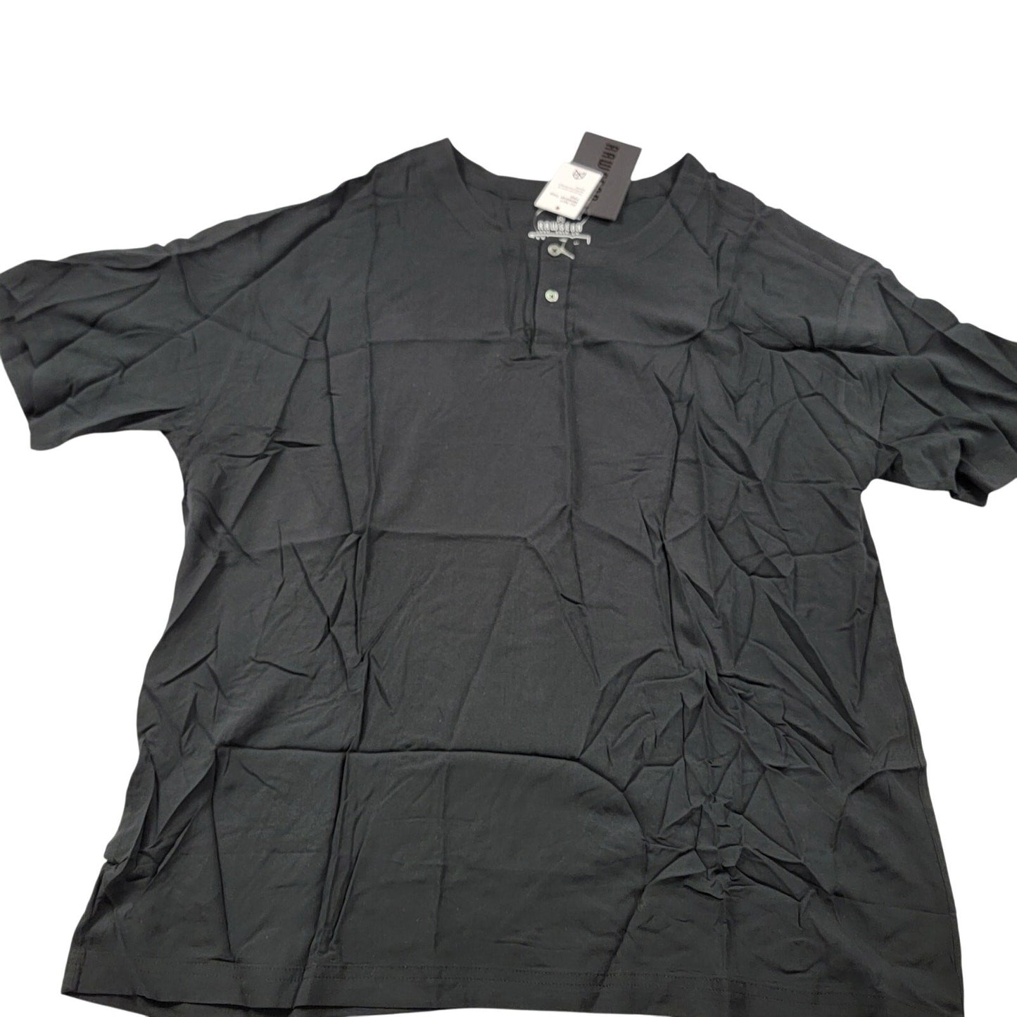 RawGear Sleep Raw Henley Black Short Sleeve Shirt Men’s Size M NWT0