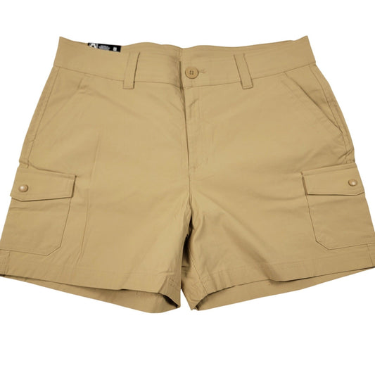 Eddie Bauer Women’s Cargo Pocket Shorts Size 12 Khaki Stretch Hiking Casual0