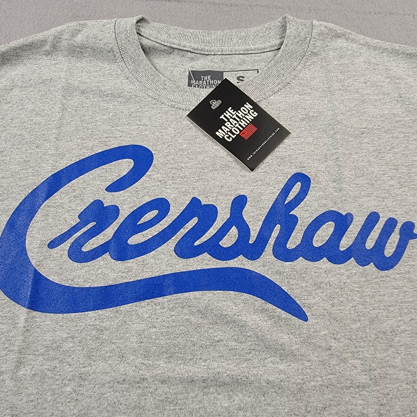 The Marathon Clothing Shirt Mens Small Gray Blue Crenshaw Graphic Tee TMC Logo3