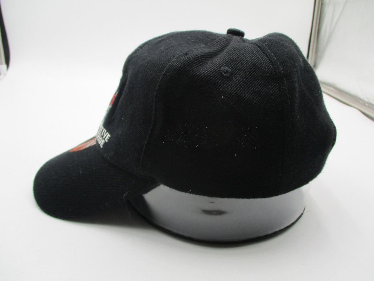 Native Pride Hat Cap Strap Back Mens One Size Black Wolf Feathers Embroidered5