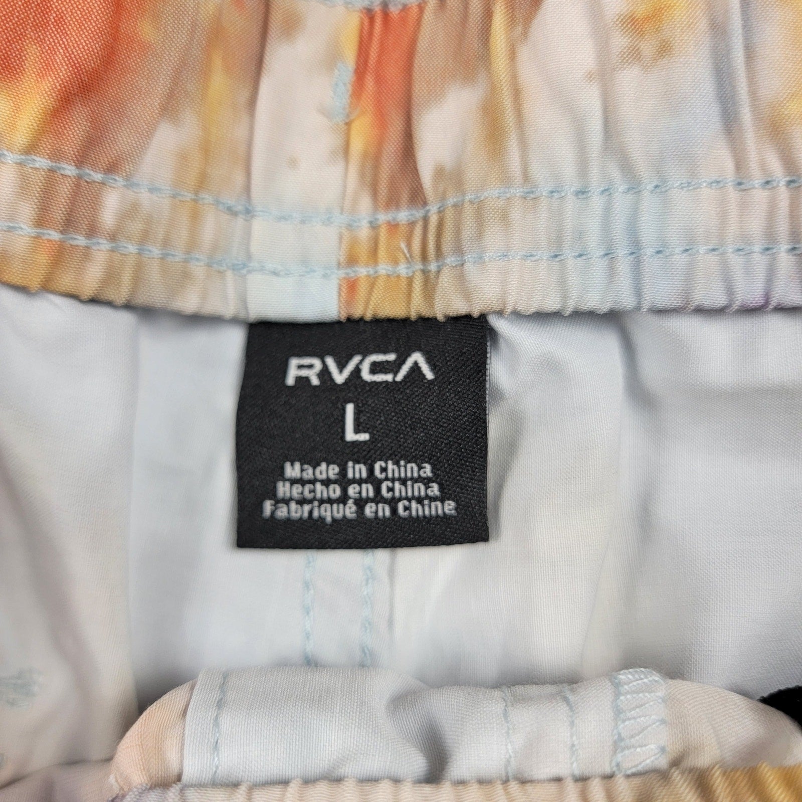 RVCA Arch Elastic Boardshorts TieDye PHPO 16" Short Length Size L NWT Surf3